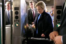 hillary in the subway