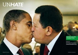obama kisses chavez